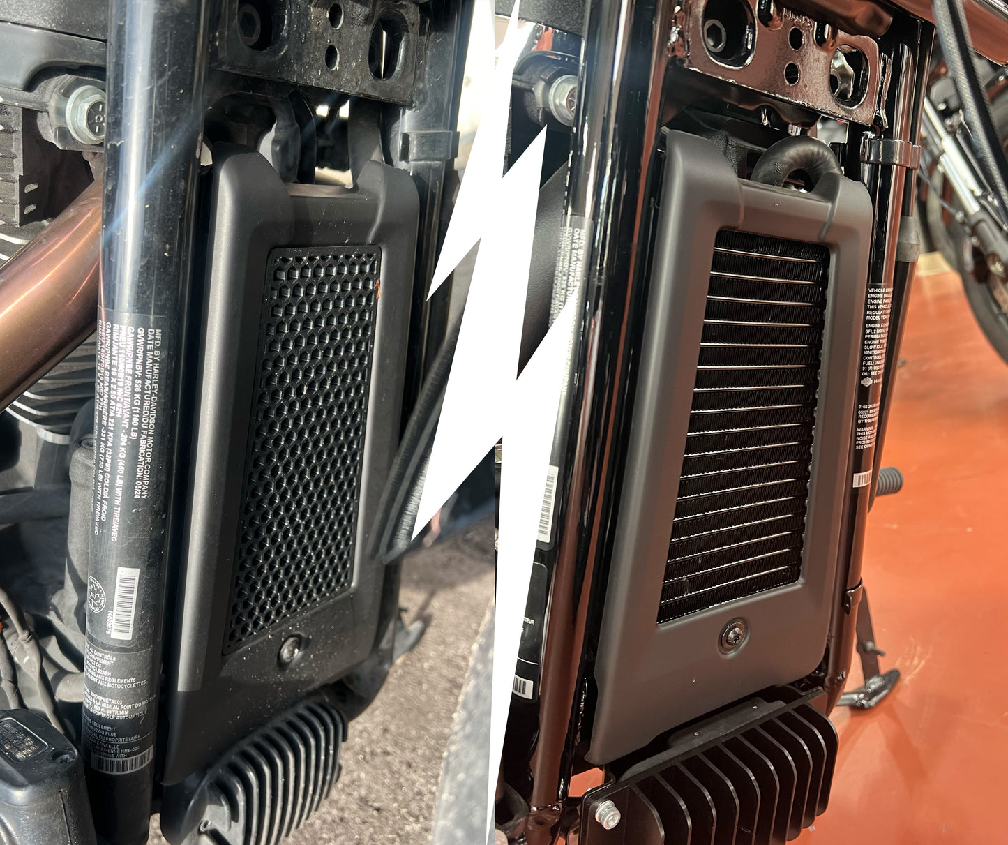 M8 Softail Oil cooler Radiator cover - ST