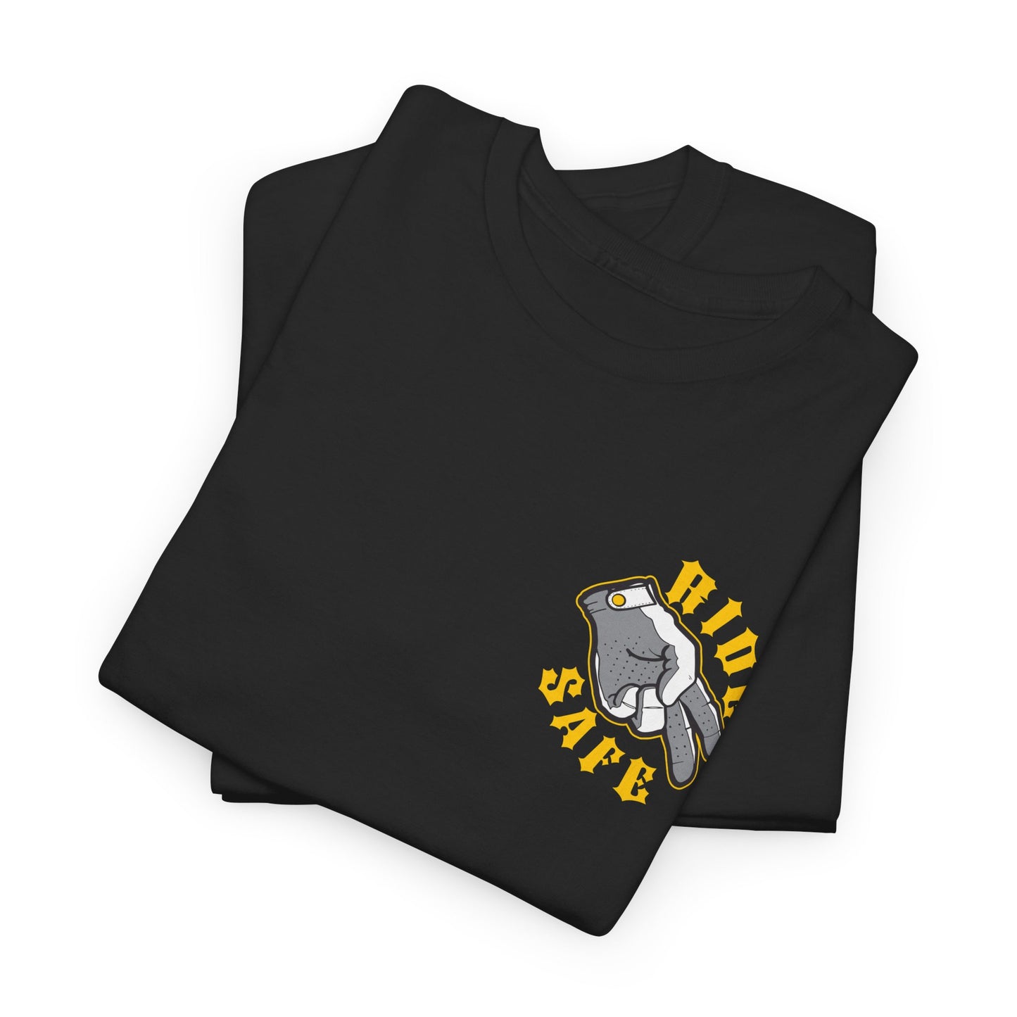 All-new Ride Safe 2 fingers down shirt Standard Tee Classic relaxed fit, built to last.