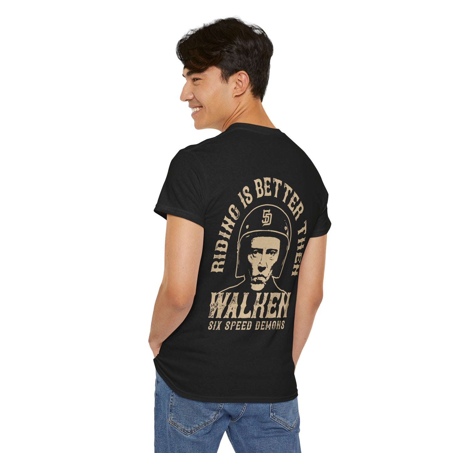 All-new RIDING IS BETTER then walken shirt Standard Tee Classic relaxed fit, built to last.