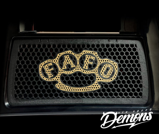 2024+ Road glide / Street glide Radiator Grill Shield - FAFO KNUCKLES