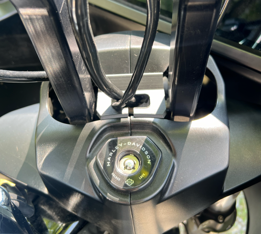 FILLER WITH WIRING HOLE 23.5+ Road glide Black filler piece - custom filler to fill open hole between riser