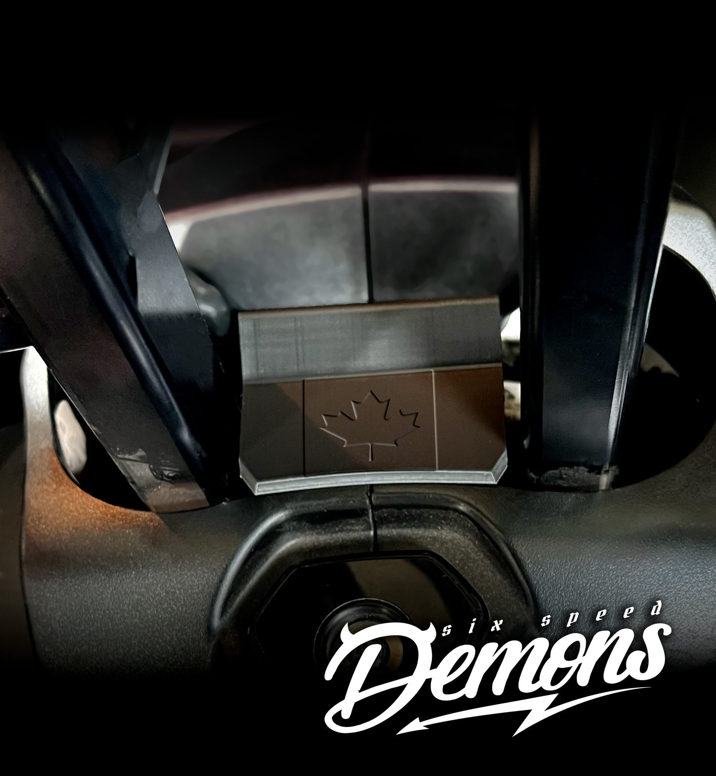 CANADIAN FLAG 23.5+ Road glide Black filler piece - custom filler to fill open hole between riser