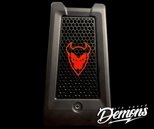 M8 Softail Oil cooler Radiator cover - Demon head